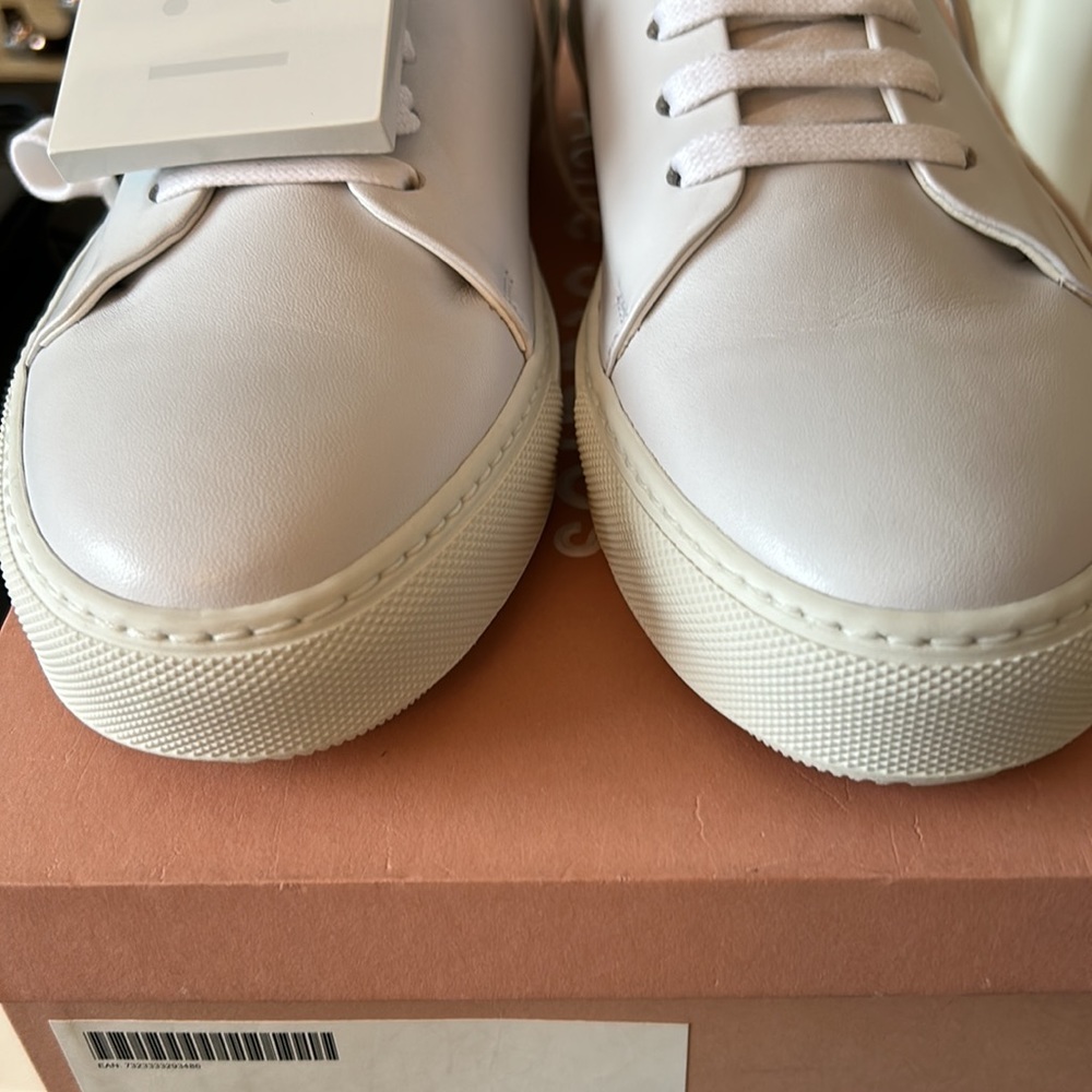 UNISEX ACNE STUDIOS Adrian/Adriana white sneakers ladies size 40 men’s size 7 - Picture 10 of 14